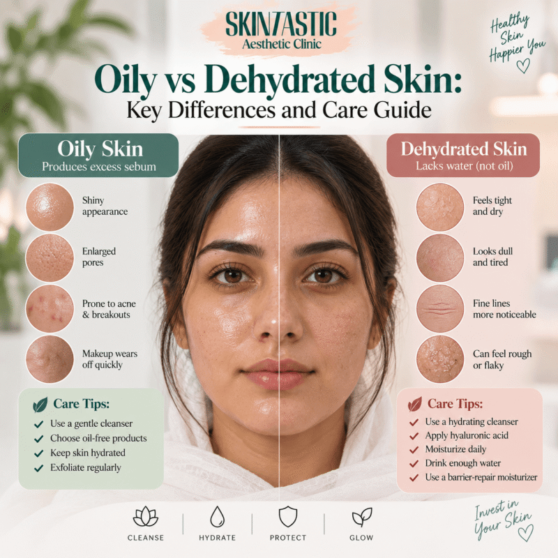 Oily vs Dehydrated Skin Key Differences and Care Guide